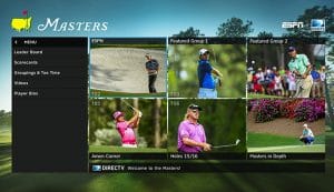 Masters Golf Live On DirecTV