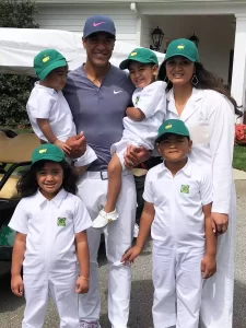 Alayna And The Whole Family Caddied For Tony At The 2018 Masters
