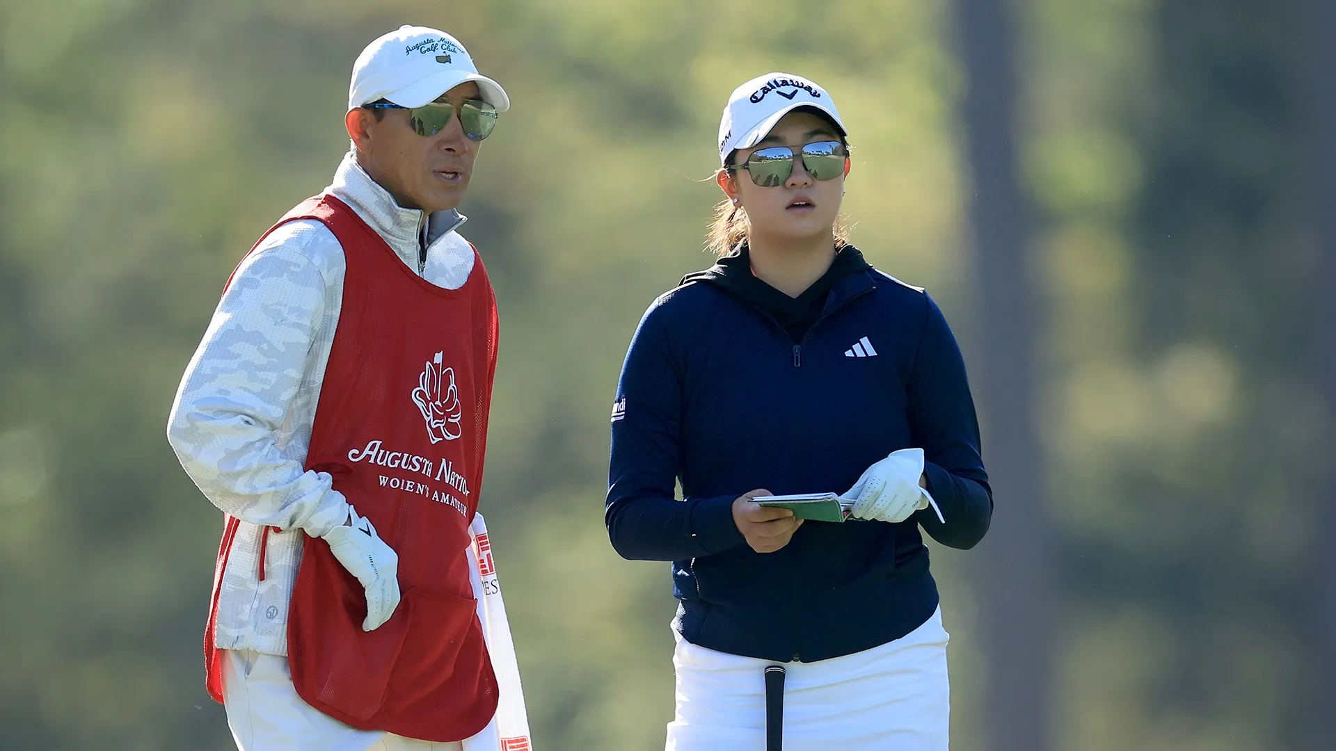 Rose Zhang sticking with father as caddie for final round at Augusta