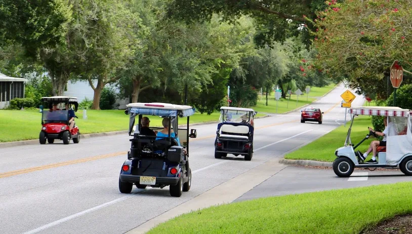 can you drive golf carts on the road
